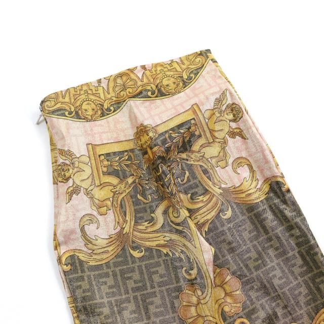 未使用品★フェンディ ヴェルサーチ FENDACE フェンダーチェ 22SS FR6372 FFロゴ バロック レギンス/パンツ/スパッツ マルチ 36 正規品_4