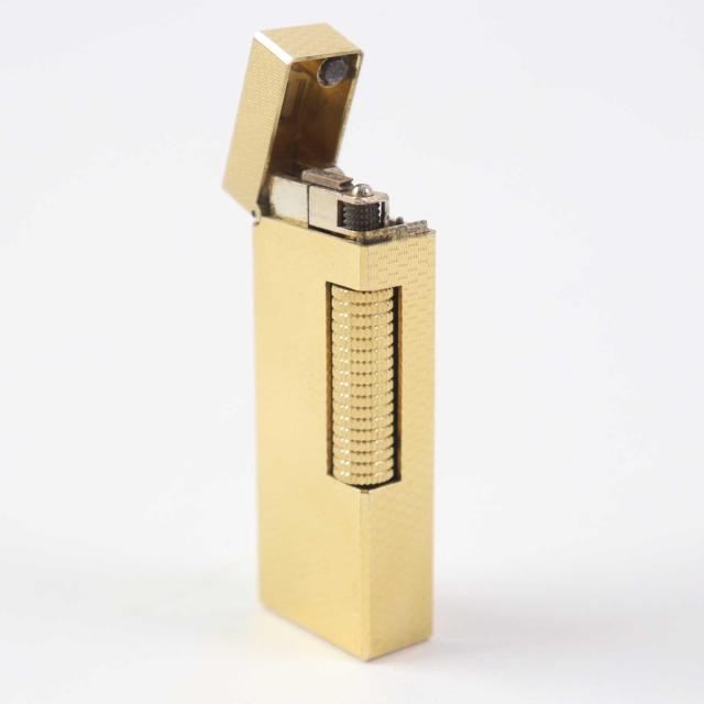 外装良品◎Dunhill ダンヒル 総柄 喫煙具 ローラー式 ガスライター ゴールド スイス製 メンズ 着火不可_2