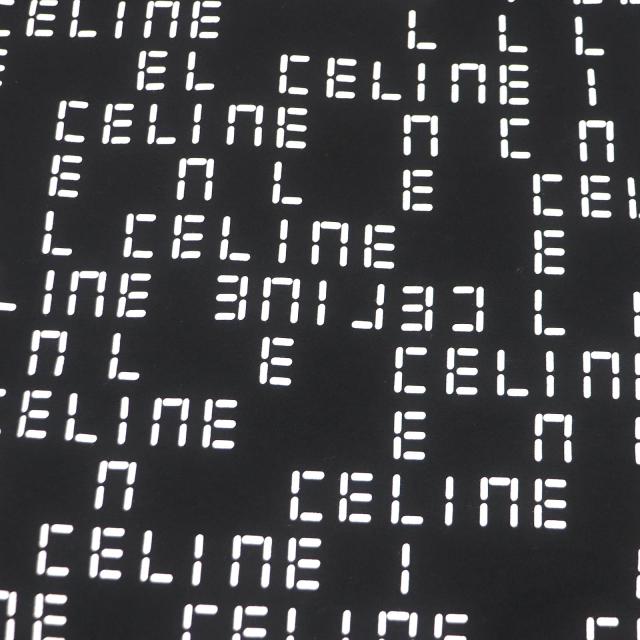 極美品□CELINE セリーヌ 22AW 2X651637O コットン デジタルロゴプリント クルーネック ルーズ 半袖Ｔシャツ 黒 M イタリア製 正規品_3