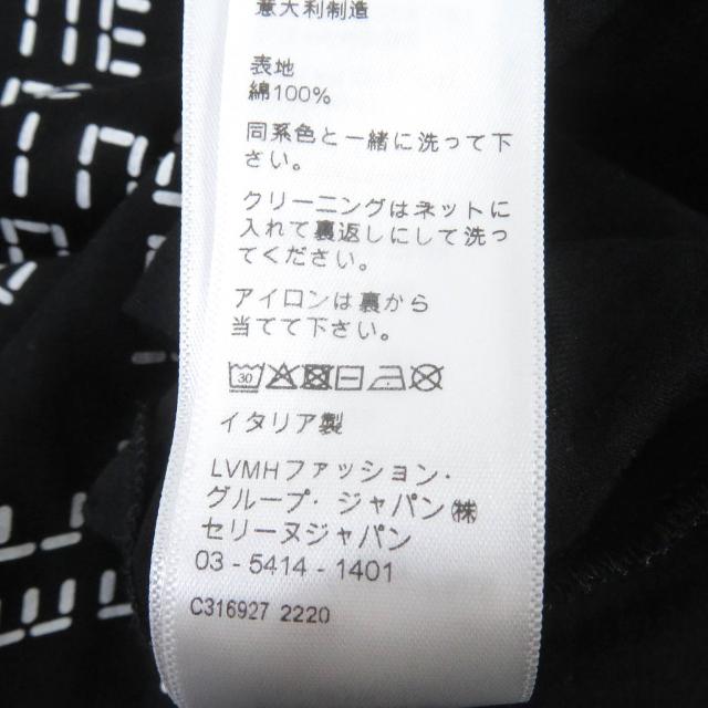 極美品□CELINE セリーヌ 22AW 2X651637O コットン デジタルロゴプリント クルーネック ルーズ 半袖Ｔシャツ 黒 M イタリア製 正規品_7