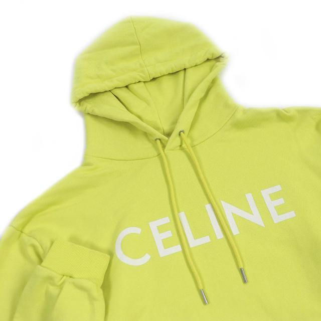 CELINE◆タグ付き/22SSパーカーエディ期/S/コットン/YLW/無地/2Y369670Q CELINE◇タグ付き/22SSパーカーエディ期/S/コットン/YLW/無地