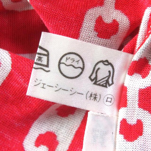 未使用品△CELINE セリーヌ コットン100％ レア オールドセリーヌ トリオンフ・チェーン柄 長袖シャツ レッド 36 伊製 正規品 レディース CELINE 未使用品△CELINE セリーヌ コットン100% レア オールド