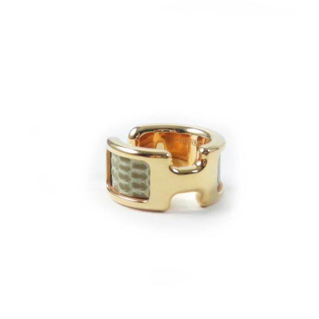 極美品◎HERMES エルメス オランプ PM イヤーカフ／イヤリング エトゥープ ゴールド 箱・保存袋付き フランス製 正規品 レディースの通販は 29,700円