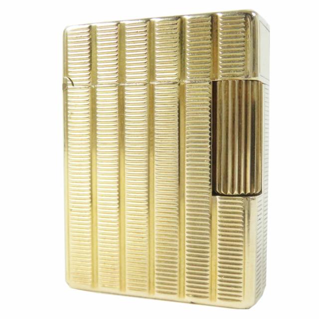 良品◎Dupont デュポン ライン1 ショート ローラー式 喫煙具 ガスライター ゴールド フランス製の通販は