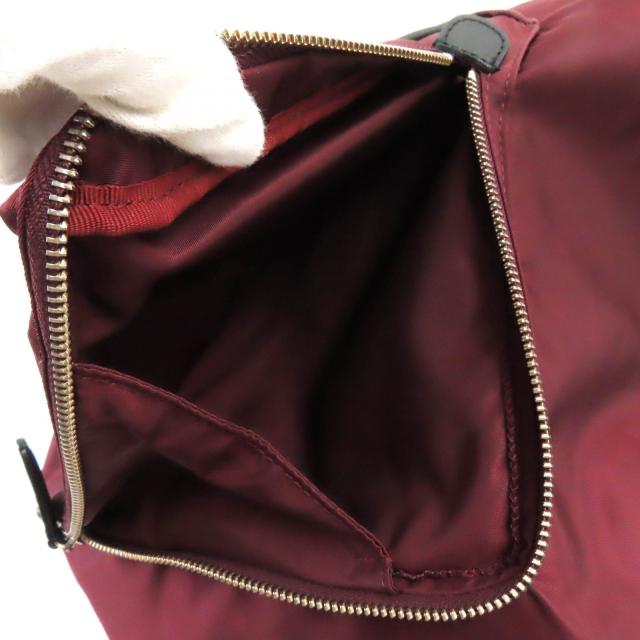 極美品△Felisi フェリージ 21/48/DS09 レザー使い 2WAY ナイロン ショルダーバッグ ボルドー イタリア製 レディース 軽量 オススメ◎