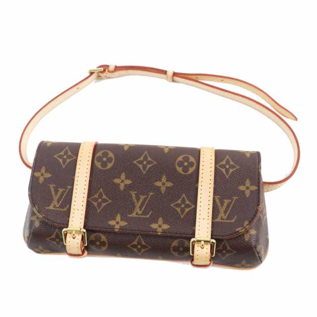 極美品◎LOUIS VUITTON ルイヴィトン M51159 ポシェット マレル モノグラム ウエストバッグ ブラウン 保存袋付き フランス製 レディース