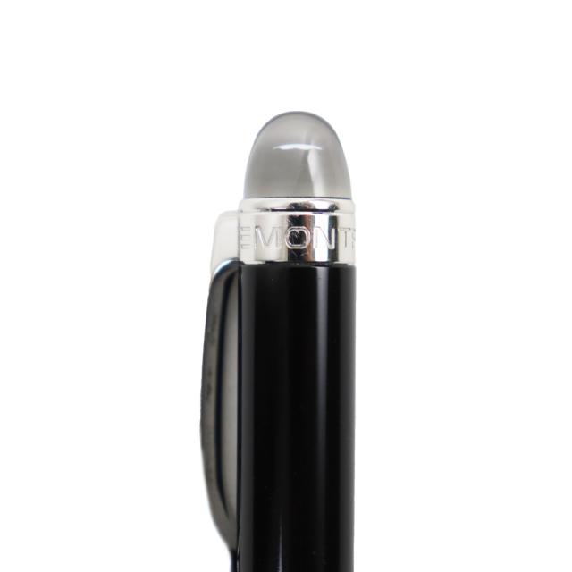 良品●MONTBLANC モンブラン スターウォーカー ホワイトスター ツイスト式 ボールペン ブラック シルバー ドイツ製 メンズ 筆記確認済み ボールペン