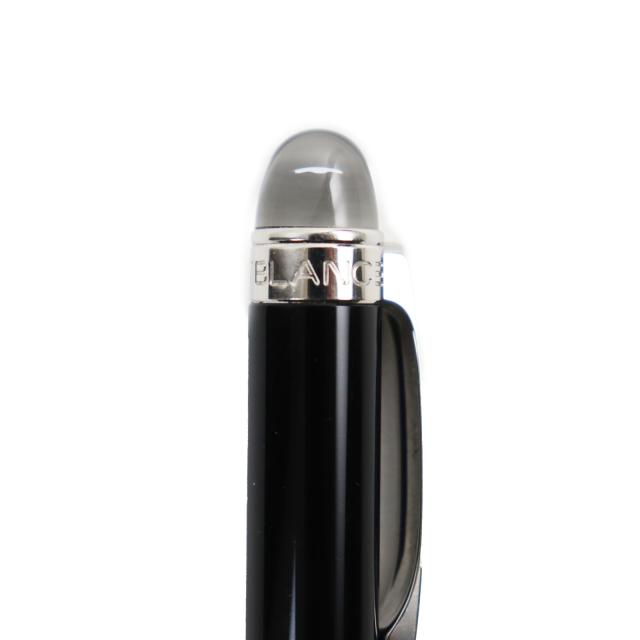 良品●MONTBLANC モンブラン スターウォーカー ホワイトスター ツイスト式 ボールペン ブラック シルバー ドイツ製 メンズ 筆記確認済み ボールペン