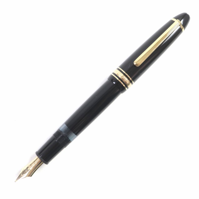 美品▼MONTBLANC モンブラン マイスターシュテュック No.146 ペン先K14 Mニブ ホワイトスター 万年筆 ブラック ゴールド ドイツ製 メンズ