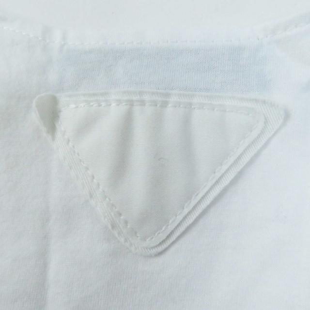 極美品◎PRADA プラダ 23SS P29980 コットン トライアングルロゴ刺繍