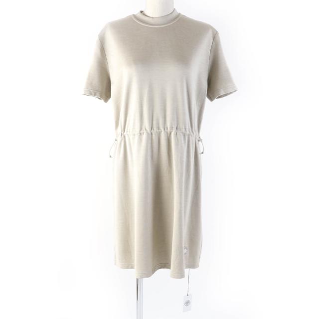 未使用品★HERMES エルメス 4E4528DI Drawstring dress シルク混 セリエボタンワッペン付 半袖 ワンピース 36 正規品 参考価格252000円の通販は 59,400円