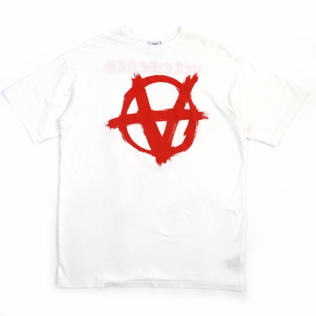 【ドンドン見直し】美品△VETEMENTS ヴェトモン UE51TR640W ANARCHY GOTHIC LOGO T-SHIRT アナーキー コットン100％ 半袖Ｔシャツ S