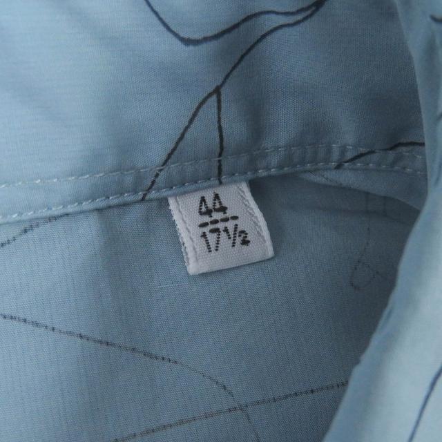 未使用品□HERMES エルメス 24SS Selles en Fragments Finesse セリエボタン スポーティーシャツ シエル・クーヴェル 44 正規品_6