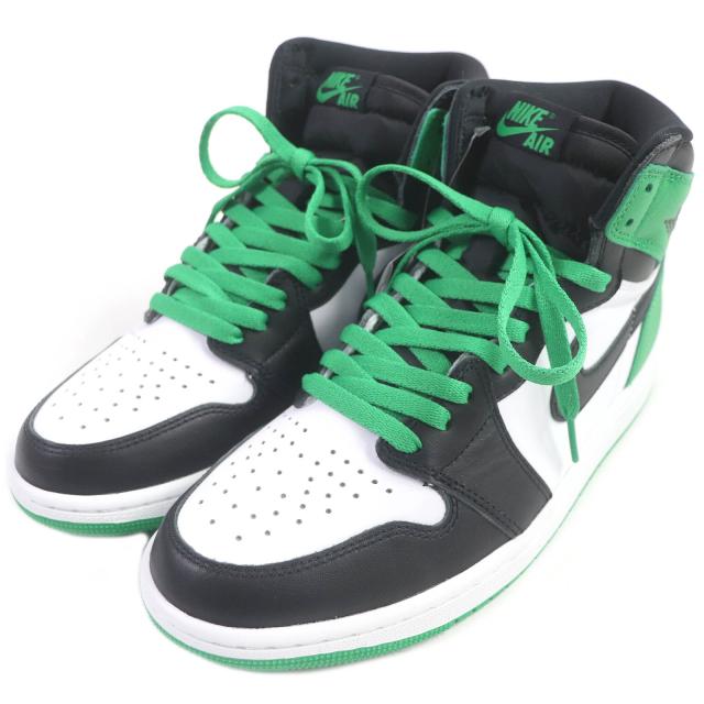 未使用品□NIKE ナイキ DZ5485-031 AIR JORDAN 1 RETRO HIGH OG CELTICS レザー ハイカットスニーカー ブラック ラッキーグリーン 27cmの通販は 19,536円