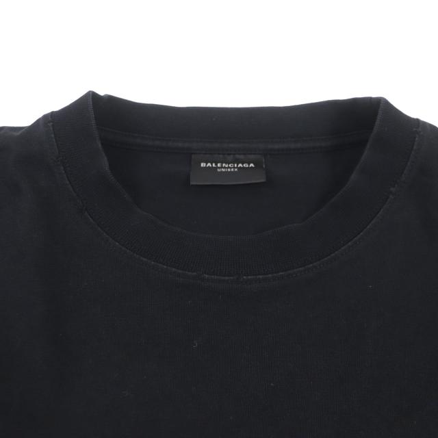 美品▽BALENCIAGA バレンシアガ 22SS 651795 ダメージ加工 ロゴ  