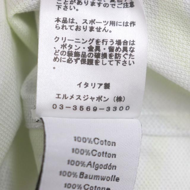 未使用品▼HERMES エルメス 23SS パネル・ヴェジェタル コットン100% 鹿の子生地 総柄 ショートスリーブ 半袖ポロシャツ S 正規品 メンズ_6