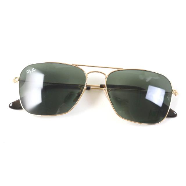 未使用品★Ray-Ban レイバン RB3136 CARAVAN ダブルブリッジ メタルフレーム サングラス ゴールド マーブル 55□15 伊製 レディースの通販はファッションサングラス
