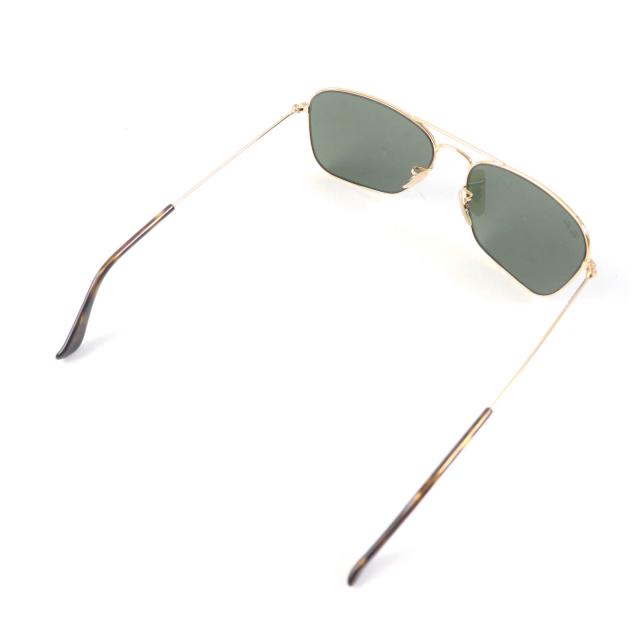 未使用品★Ray-Ban レイバン RB3136 CARAVAN ダブルブリッジ メタルフレーム サングラス ゴールド マーブル 55□15 伊製 レディースの通販は