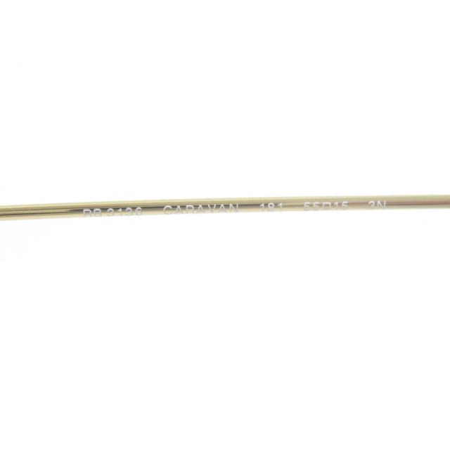 未使用品★Ray-Ban レイバン RB3136 CARAVAN ダブルブリッジ メタルフレーム サングラス ゴールド マーブル 55□15 伊製 レディースの通販は