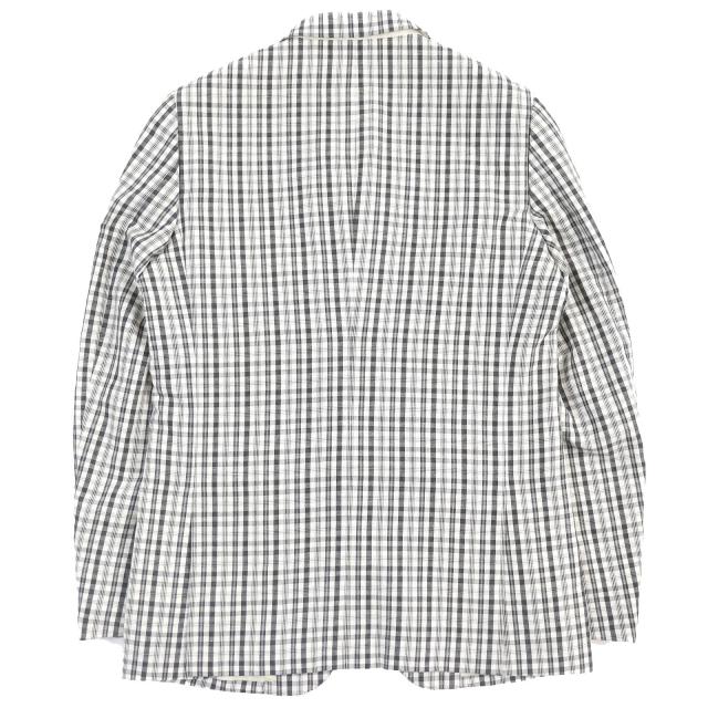 美品△COMME des GARCONS HOMME DEUX コム デ ギャルソン オム ドゥ DC-J056 リネン混 チェック シングル テーラードジャケット L 正規品_1
