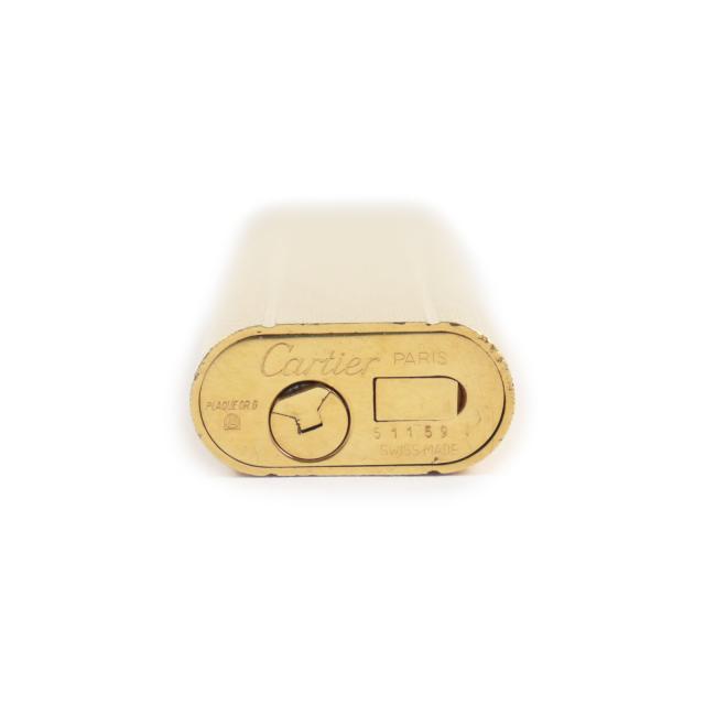良品●Cartier カルティエ オーバル 総柄 ローラー式 喫煙グッズ ガスライター ゴールド メンズおすすめ◎ 着火確認済み