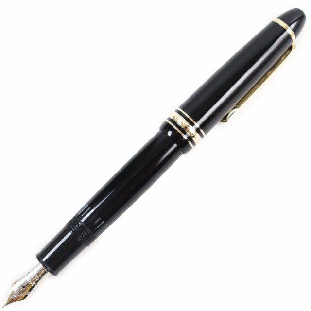 極美品●MONTBLANC モンブラン マイスターシュテュック No.146 ペン先K14 EFニブ PIX ホワイトスター 万年筆 ブラック ゴールド メンズ