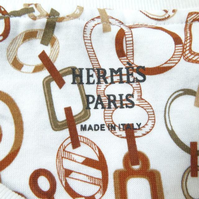 未使用品★HERMES エルメス 2023年製 3H4624DR Do Re Boucles ド・レ・ブックル コットン100％ クルーネック 半袖Ｔシャツ 36 正規品_4