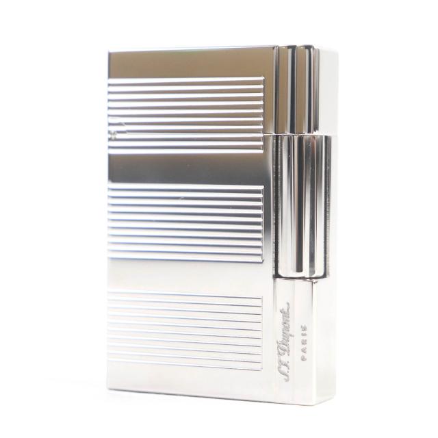極美品□Dupont デュポン ギャッツビー ストライプ スクエア型