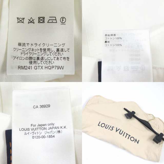 極美品□LOUIS VUITTON ルイヴィトン 24SS 1AFJ79 エンブロイダードコットンカーゴショーツ ショートパンツ 白 46 正規品 