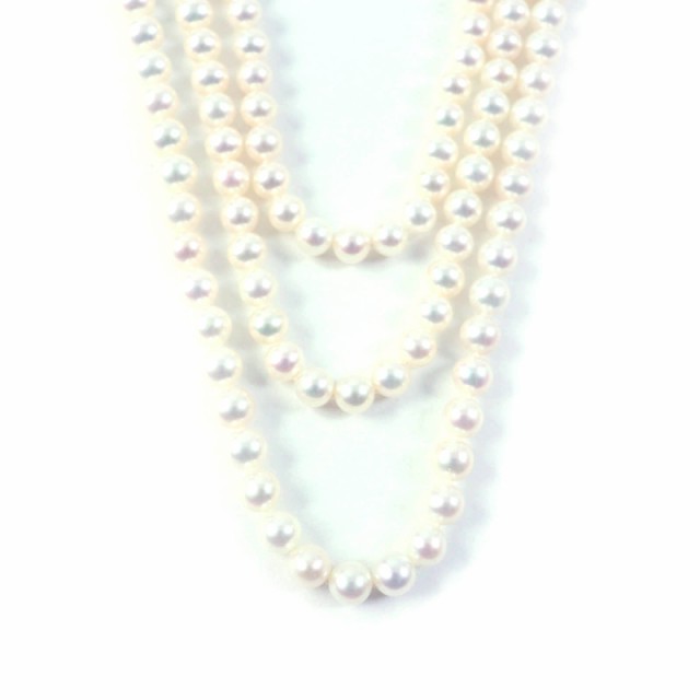極美品★TIFFANY&Co. ティファニー ジーグフェルド コレクション パール ラップ ネックレス パール SV925 白 95インチ 箱・ケース付の通販は