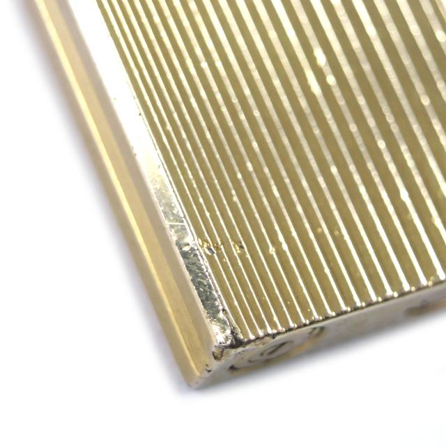 良品▼Dupont デュポン ラインD スクエア ストライプ ローラー式 ガス ライター ゴールド フランス製 メンズ 着火確認済み_5