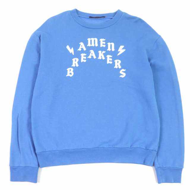 美品□LOUIS VUITTON ルイヴィトン 22SS コットン Amen Breakers ロゴプリント トレーナー スウェットシャツ ブルー M イタリア製 正規品