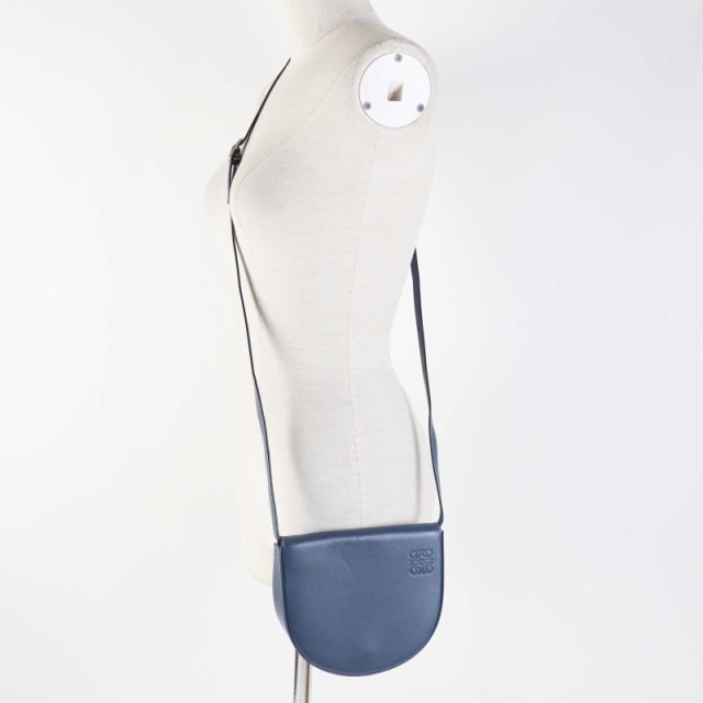 美品◎LOEWE ロエベ アナグラム型押し ヒールポーチ／斜め掛け