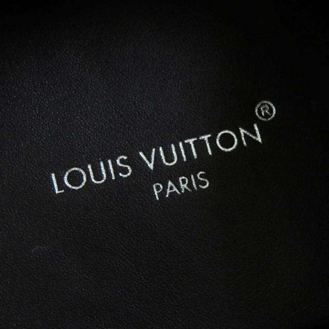 極美品♦︎ルイヴィトン 38 1/2 黒 チャンキーヒール レースアップ