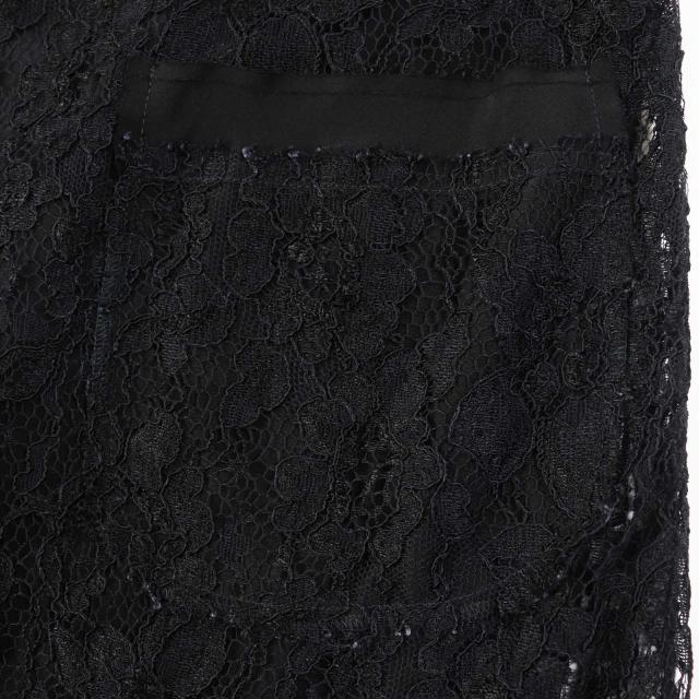 美品◎DOLCE&GABBANA ドルチェ＆ガッバーナ F6X77T／FLMP9-E シルク混 総レース 半袖 ワンピース／ドレス ブラック 36 イタリア製 正規品_5