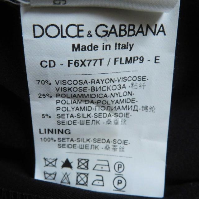美品◎DOLCE&GABBANA ドルチェ＆ガッバーナ F6X77T／FLMP9-E シルク混 総レース 半袖 ワンピース／ドレス ブラック 36 イタリア製 正規品_7