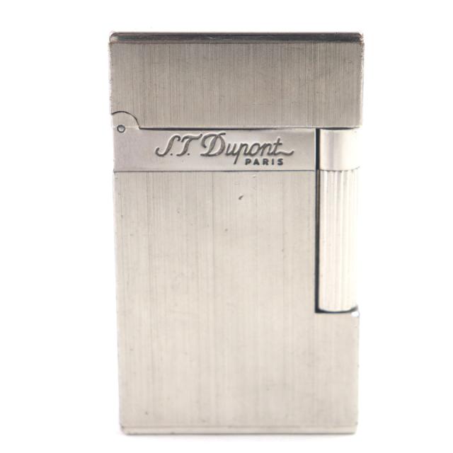 美品ST.dupontデュポンガスライターシルバー着火良品波形模様