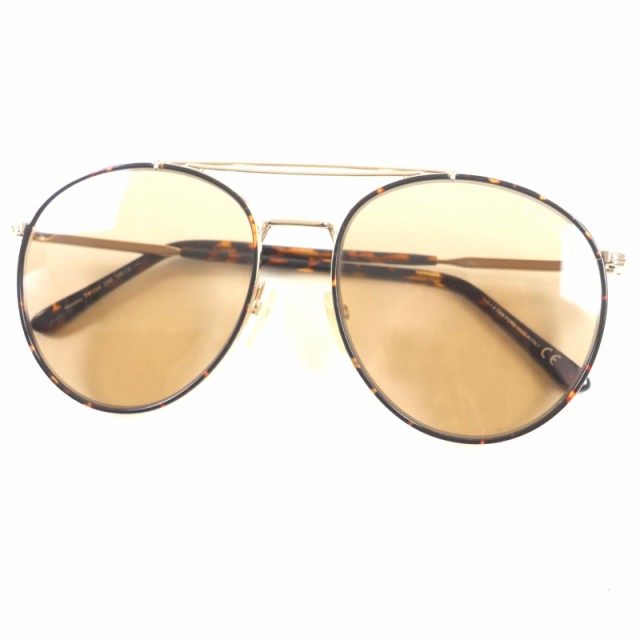 美品▼TOM FORD トムフォード TF694 28E Wesley ツーブリッジ ロゴ金具 サングラス クリアブラウン ゴールド 58□18 145 ケース付 メンズ