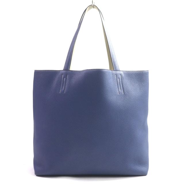 極美品▽HERMES エルメス ドゥブルセンス45 ブルーブライトン べトン 