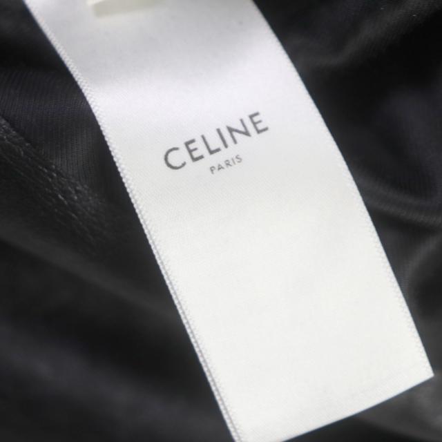 極美品▼CELINE セリーヌ 20SS 2E467297D エディ期 ウォッシュド カーフスキン ライダースジャケット ブラック 48 正規品 メンズ_7