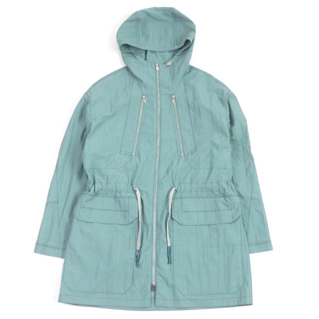 極美品□HERMES エルメス 2022年製 Hロゴ ダブルジップ フーデッド モッズコート ライトブルー 48 フランス製 正規品 メンズオススメの通販は