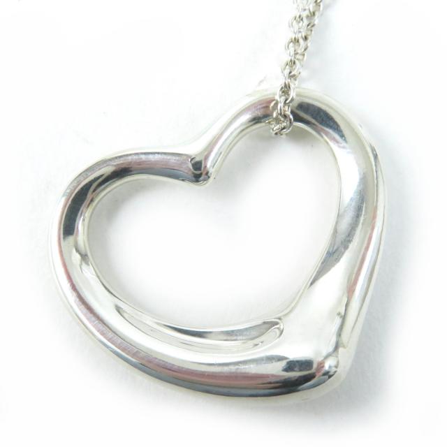 美品☆TIFFANY&Co. ティファニー エルサペレッティ オープンハート ラージ ネックレス SV925 シルバー 保存袋付き 重量9.7g レディースの通販は