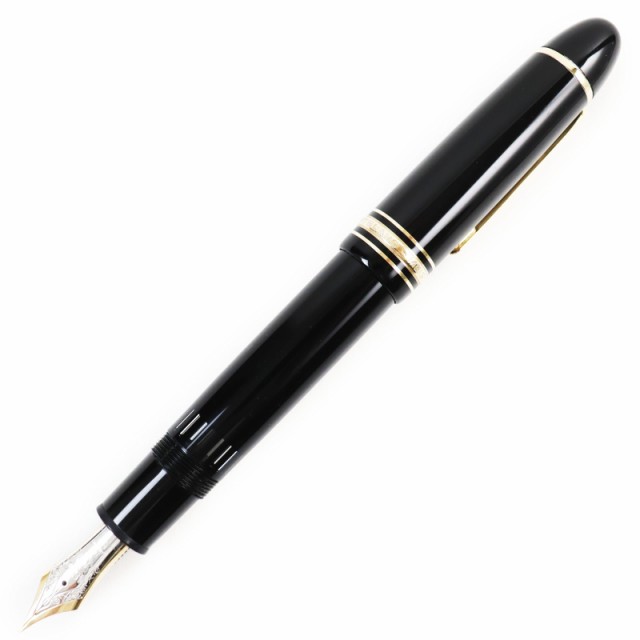 美品●MONTBLANC モンブラン マイスターシュテュック No.149 ペン先K14 Mニブ ホワイトスター 万年筆 ブラック ゴールド ドイツ製 メンズ