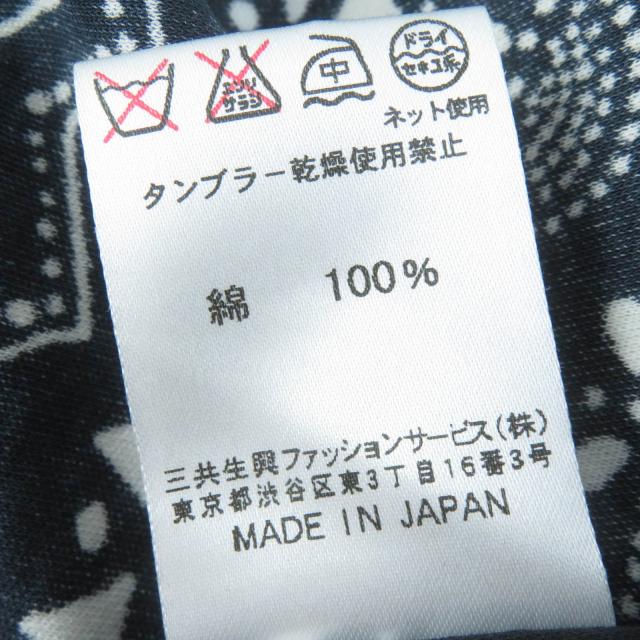 極美品☆LEONARD FASHION レオナール ファッション 0330802 コットン100％ 総柄 ノースリーブ ワンピース ブラック 40 正規品 レディース_6