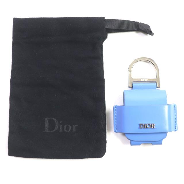 美品▽DIOR ディオール オム レザー ロゴ金具付き イヤホンケース