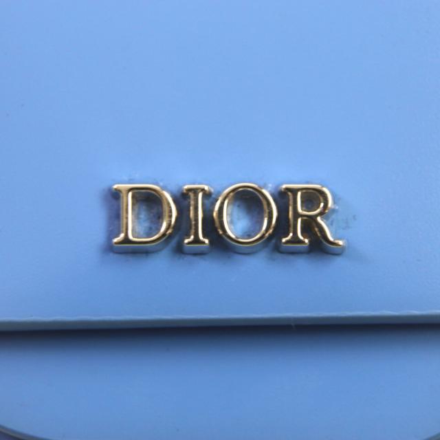 美品▼DIOR ディオール オム レザー ロゴ金具付き イヤホンケース AirPods ライトブルー シルバー 保存袋付き イタリア製 メンズ_4