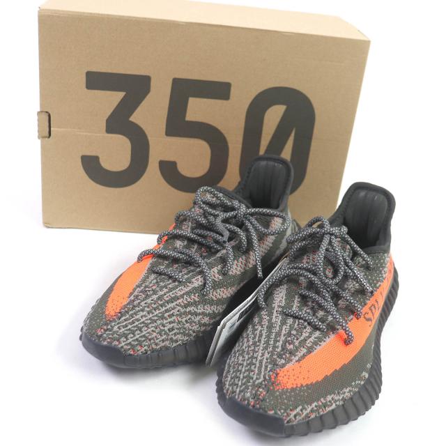 未使用品□adidas アディダス HQ7045 YEEZY BOOST 350 V2 イージーブースト ローカットスニーカー シューズ カーボン ベルーガ 25.5cm