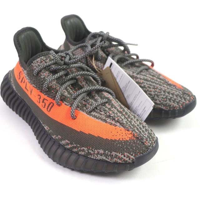 未使用品□adidas アディダス HQ7045 YEEZY BOOST 350 V2 イージーブースト ローカットスニーカー シューズ カーボン ベルーガ 25.5cm