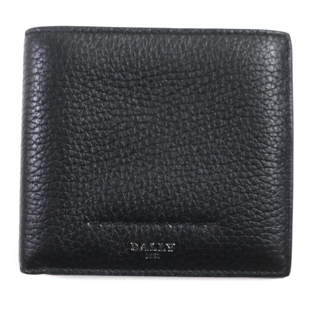 極美品▽BALLY バリー 6302756 ロゴ入り レザーウォレット 札入れ 二 