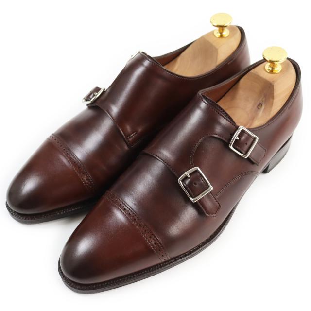 美品●John Lobb ジョンロブ philip2 double buckle 7000ラスト ダブルモンクストラップ レザーシューズ 6.5 メンズ 定価264000円の通販は 57,420円